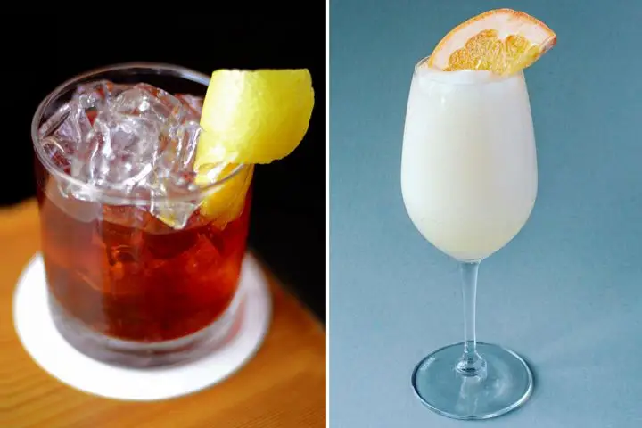 barrel-aged negroni and white negroni