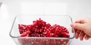 Pomegranate arils and seeds in an airtight container ready for the refrigerator. ' title='How to Remove Seeds from a Pomegranate
