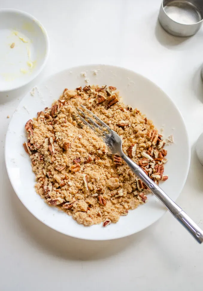 The streusel with the pecans mixed in.' title='Apple French Toast Casserole Recipe