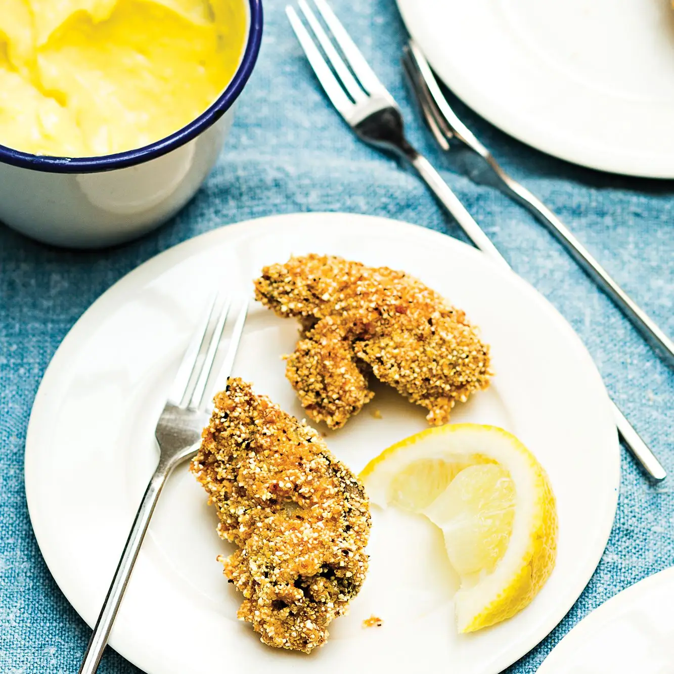 Ostras com crosta parmesão-polenta