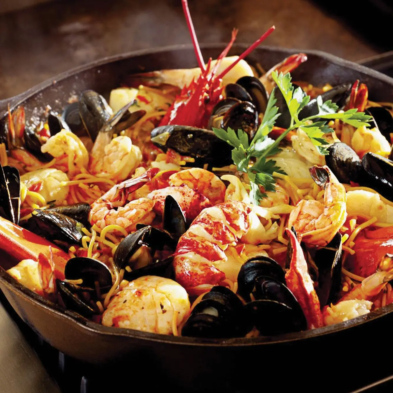 Paella de macarrão español