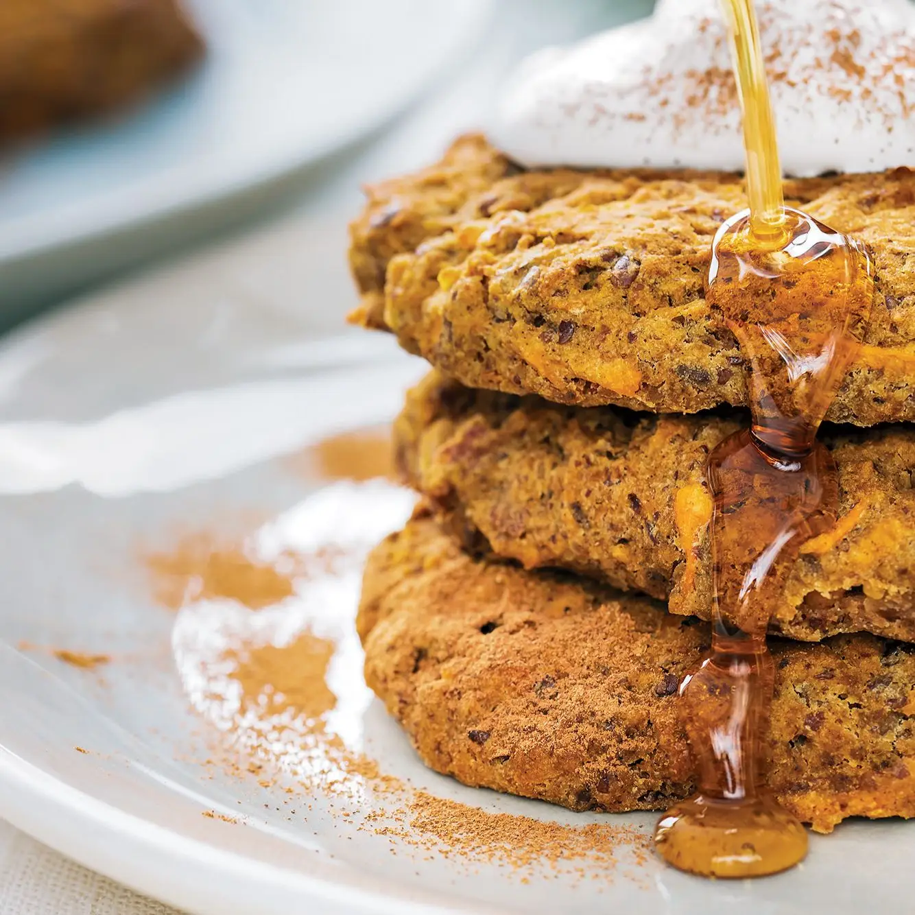Panquecas de batata -doce e sálvia
