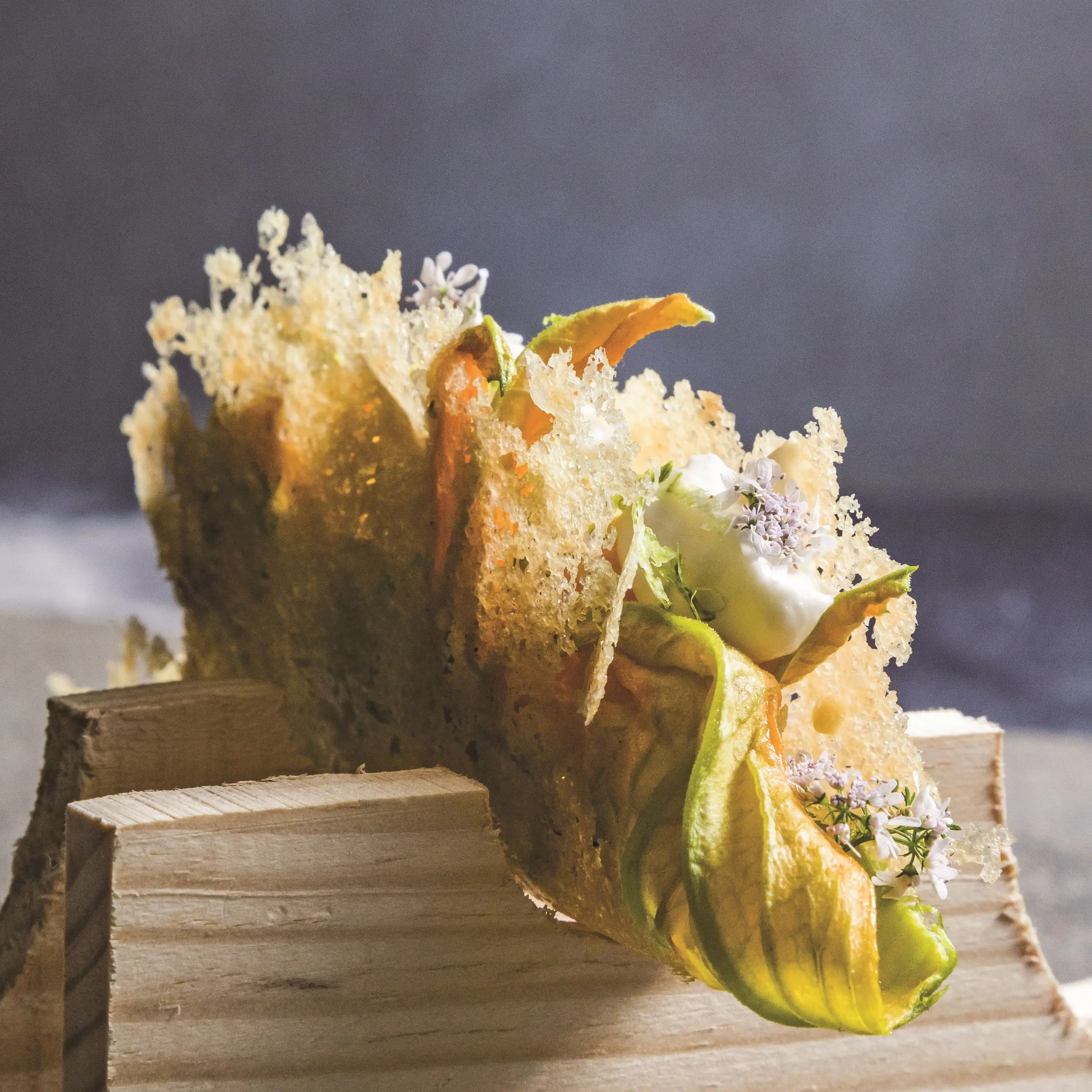Squash Blossom Cheeseadilla