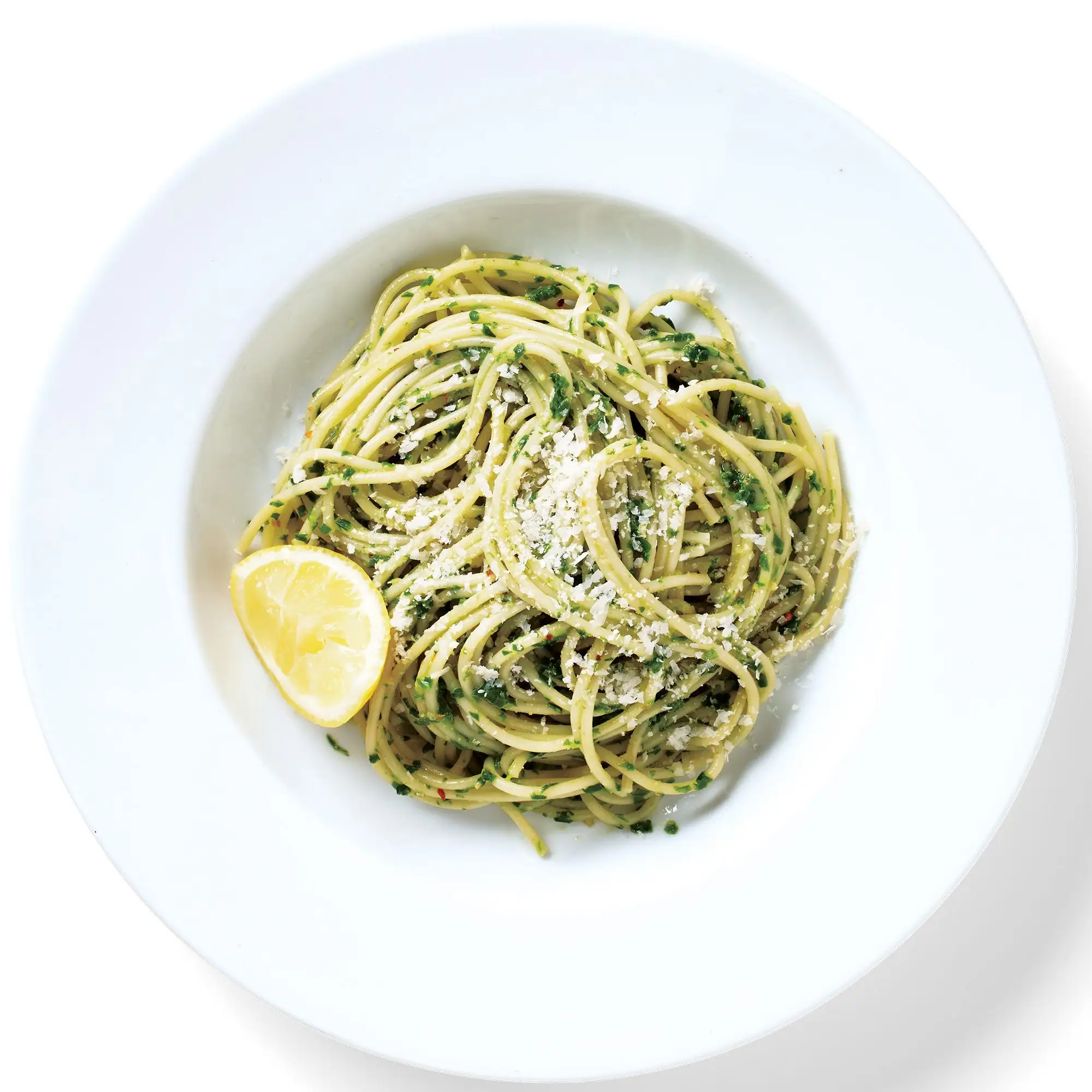 Pesto de rampa Espaguete