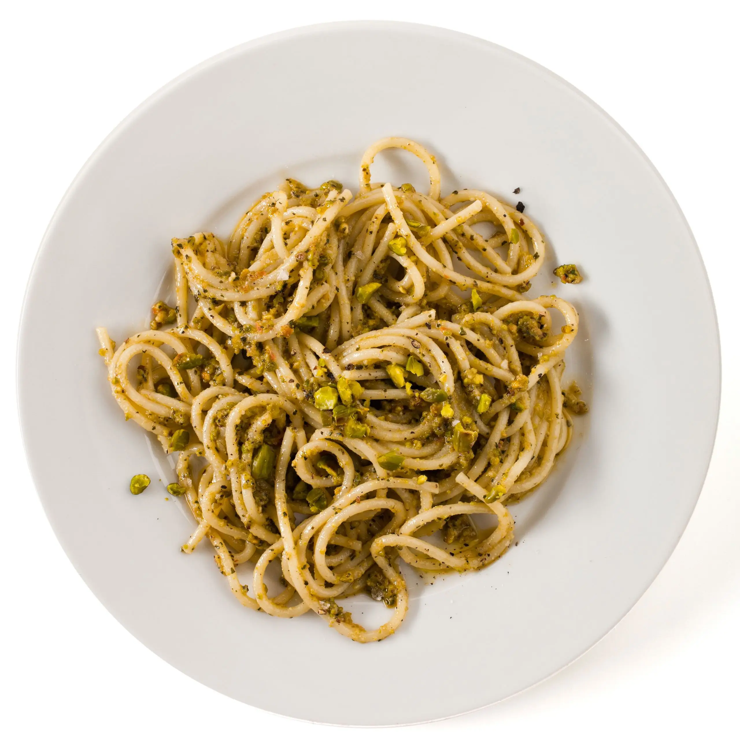 Massas com pesto de pistache