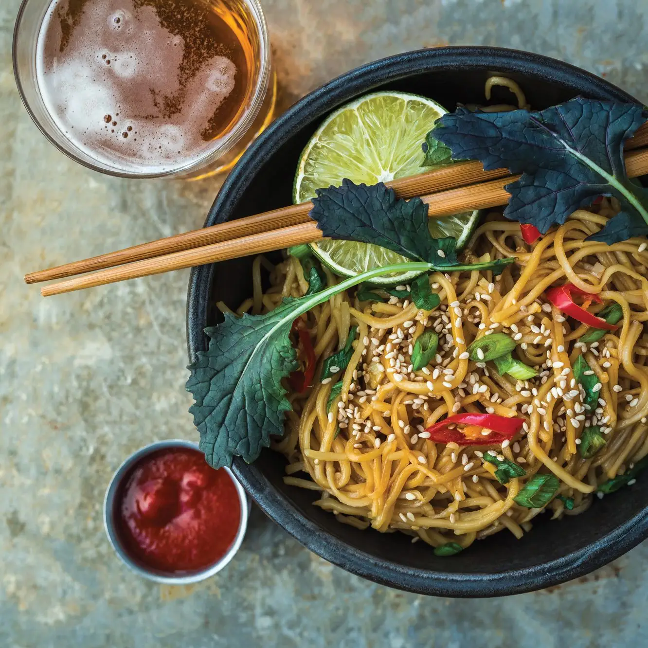 Macarrão de mel-alíneo