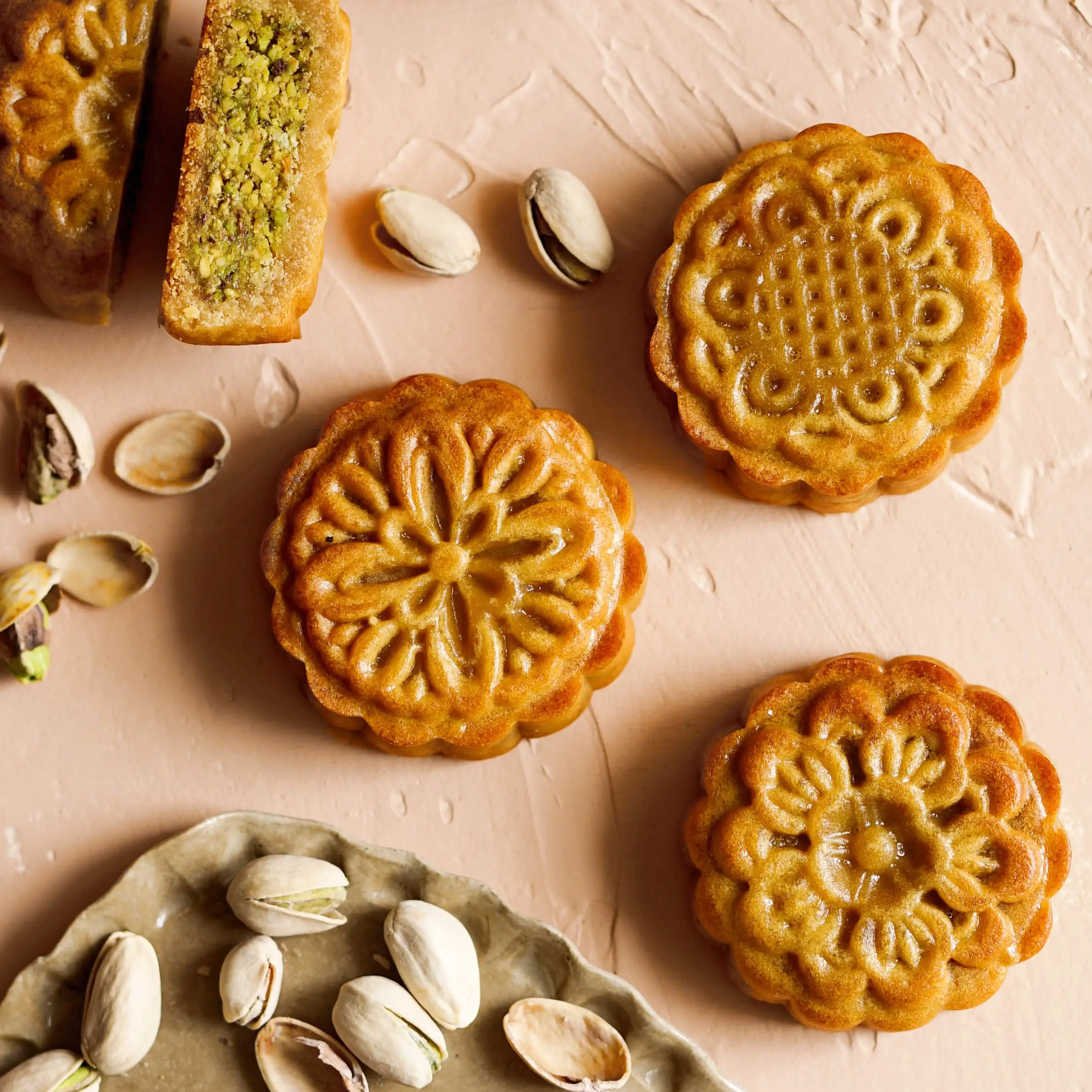 Honey Pistachio MoonCakes