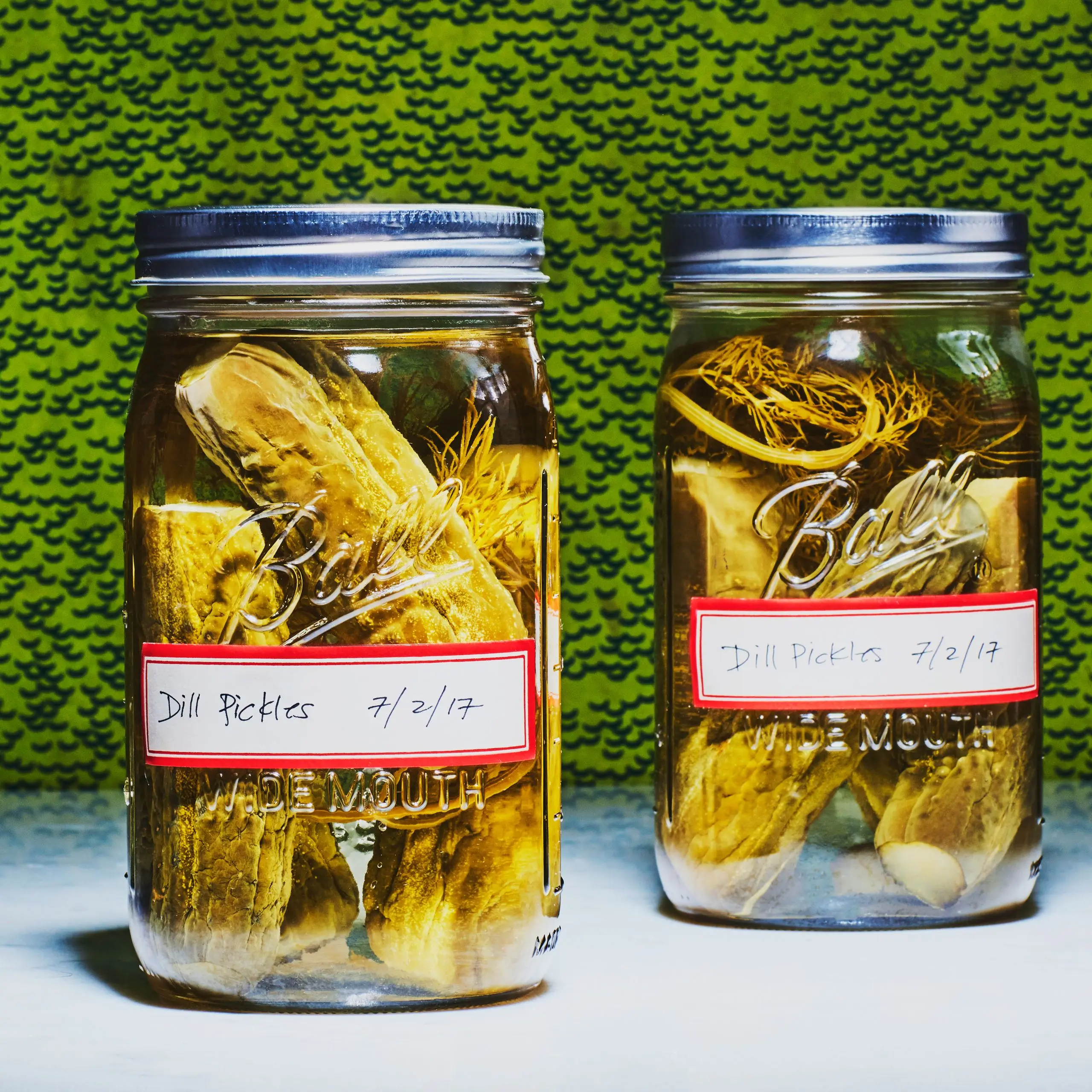 Pickles de endro de alho favorito rápido