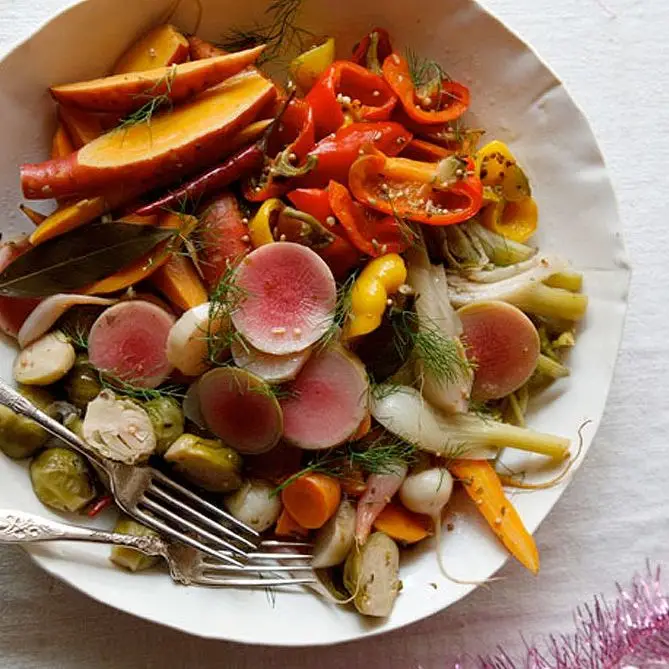 Vegetais crus em conserva