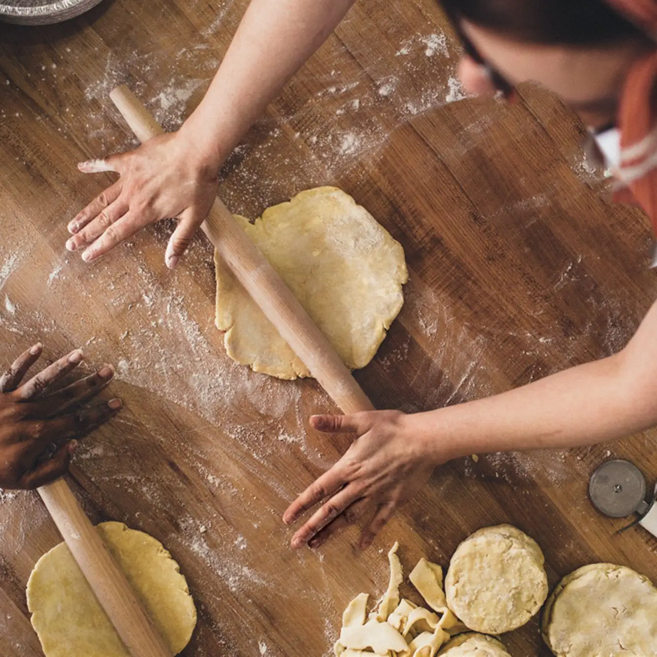 Image may contain Human Person Food Dough Tool and Hammer