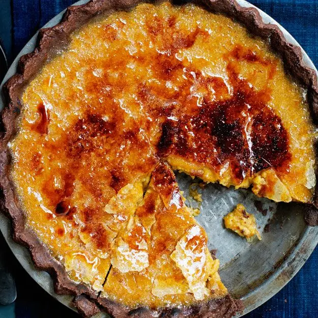 Brûléed Bourbon-Maple Pumpkin Pie