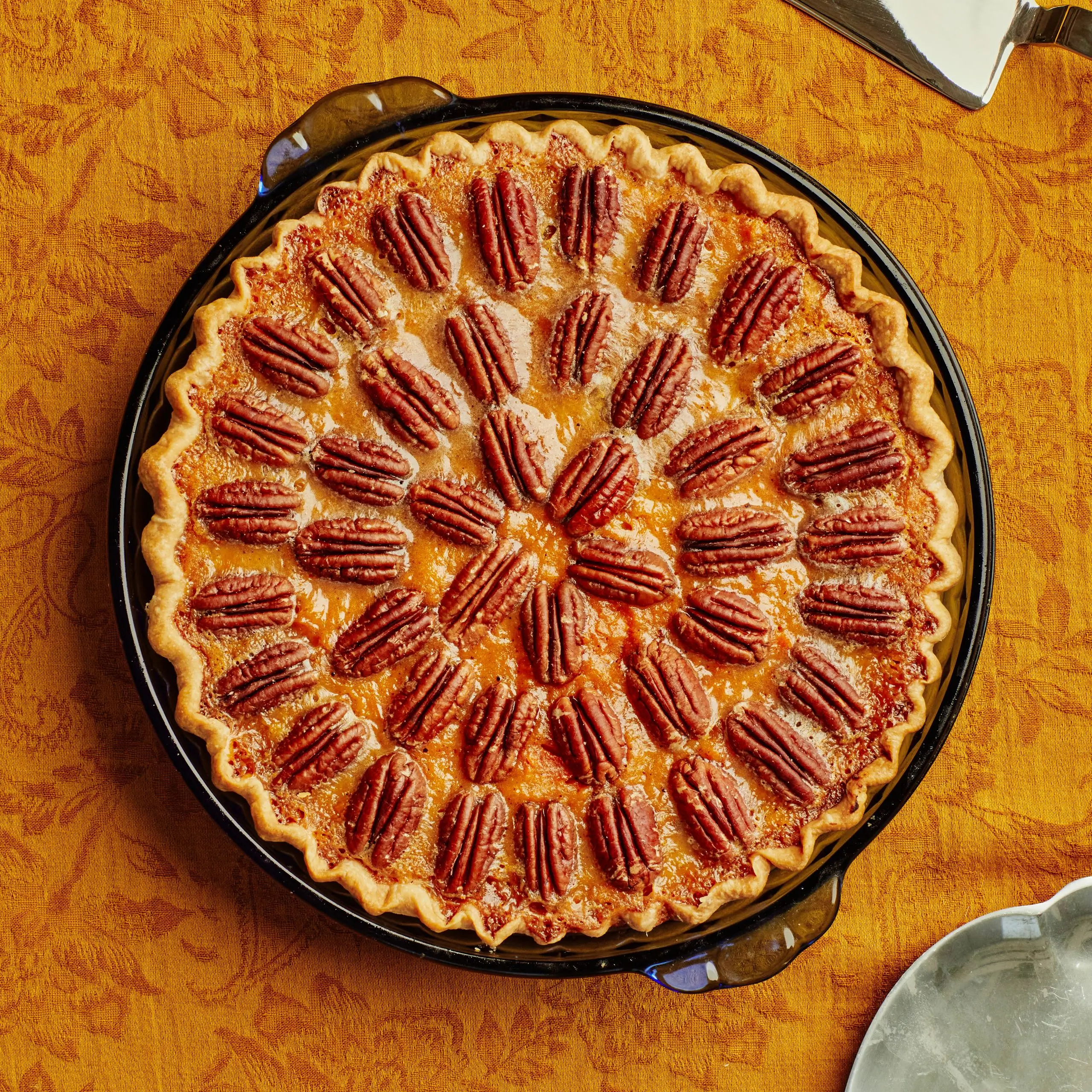 Torta de pecã de batata doce