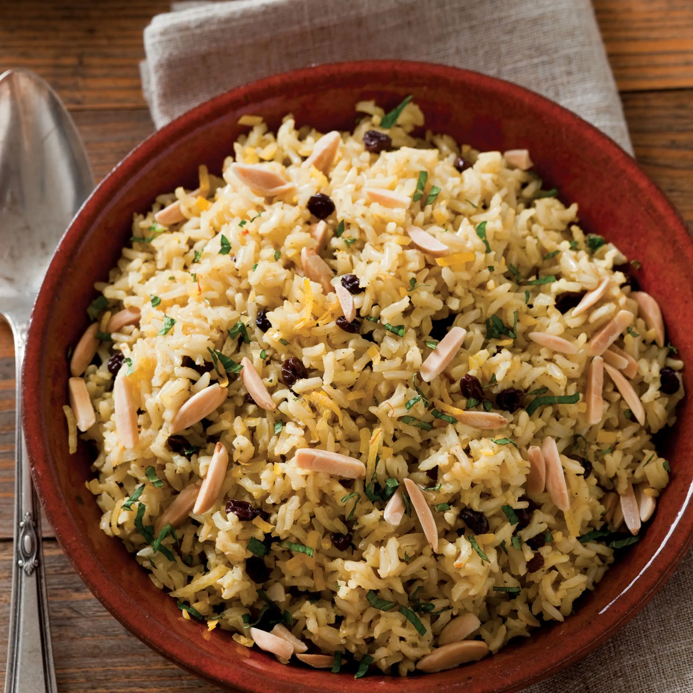 Rice Brown Pilaf com açafrão e gengibre