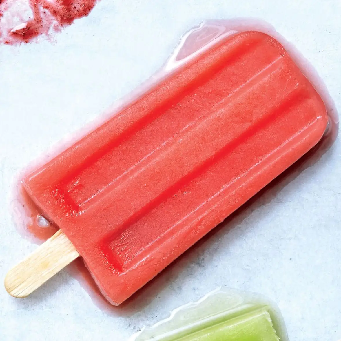 Paletas de framboesa Melon