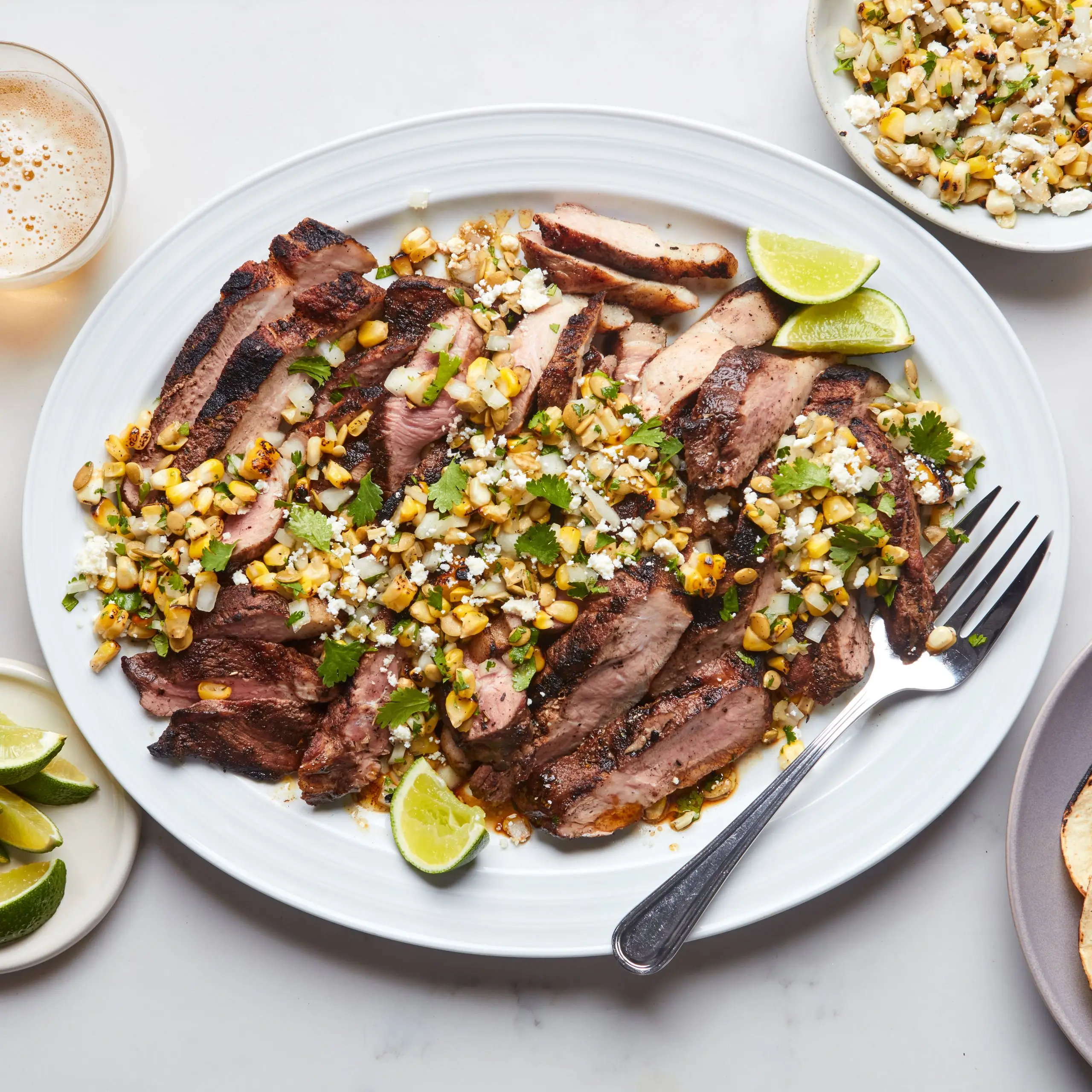 Photo of Chipotle Grilled Pork Shoulder Steaks with Corn Salsa