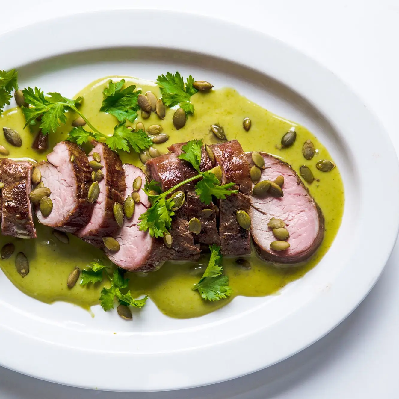 Lombo de porco verde de curry