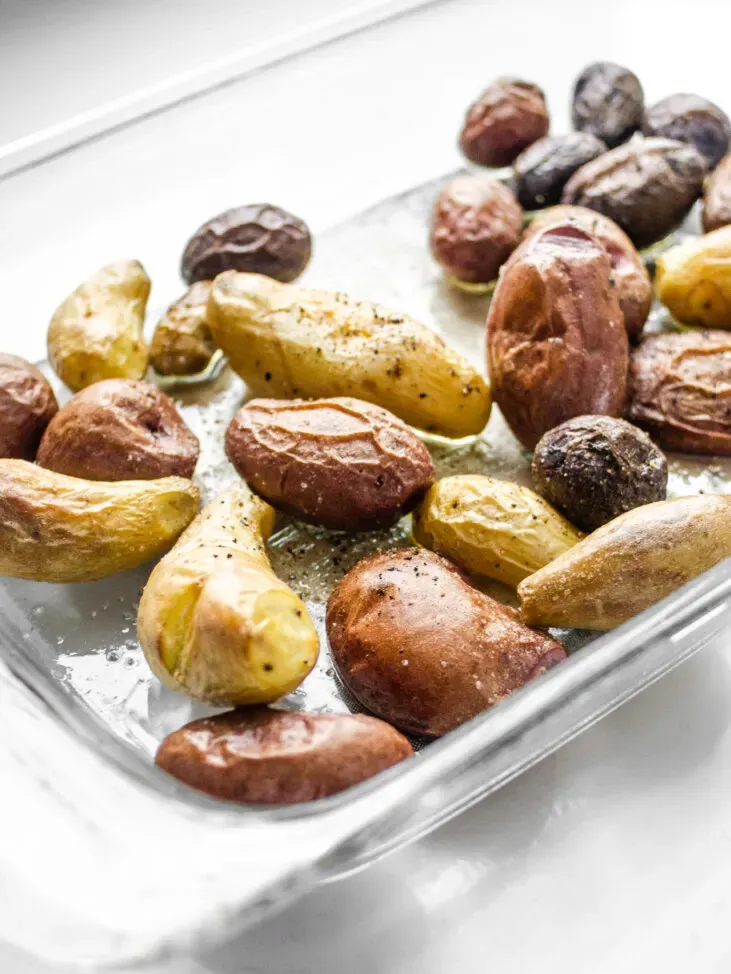 Baked potatoes using my roasted little potato recipe.' title='Roasted Little Potato Recipe