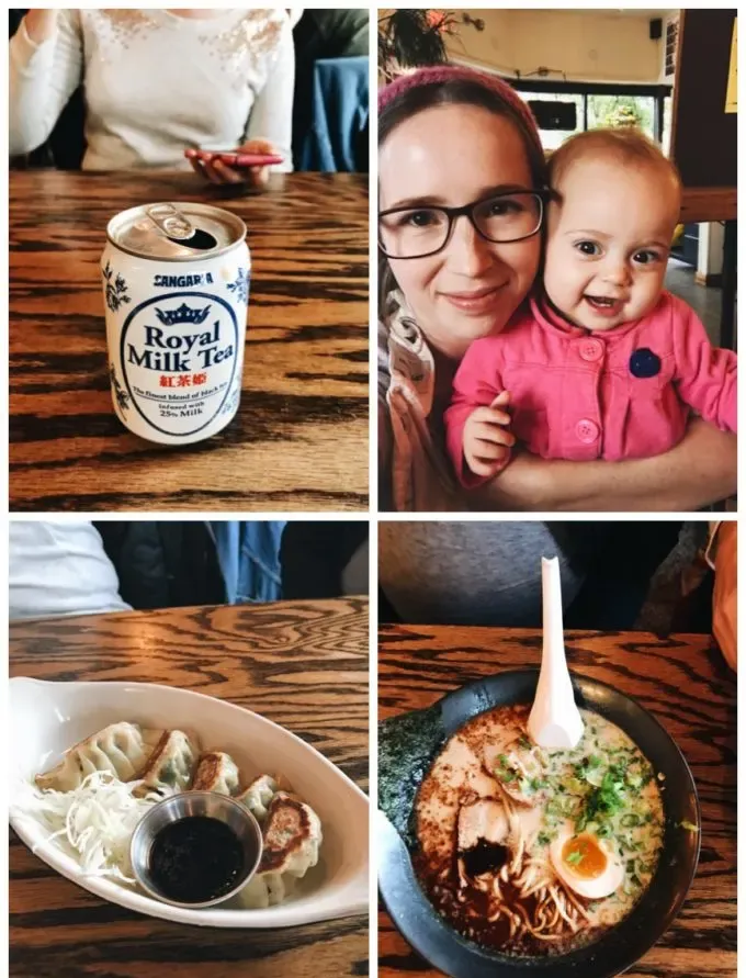 Fun restaurants in Minneapolis: Eating at Ramen Kazama - milk tea gyoza and tonkotsu ramen.' title='Fun Restaurants in Minneapolis