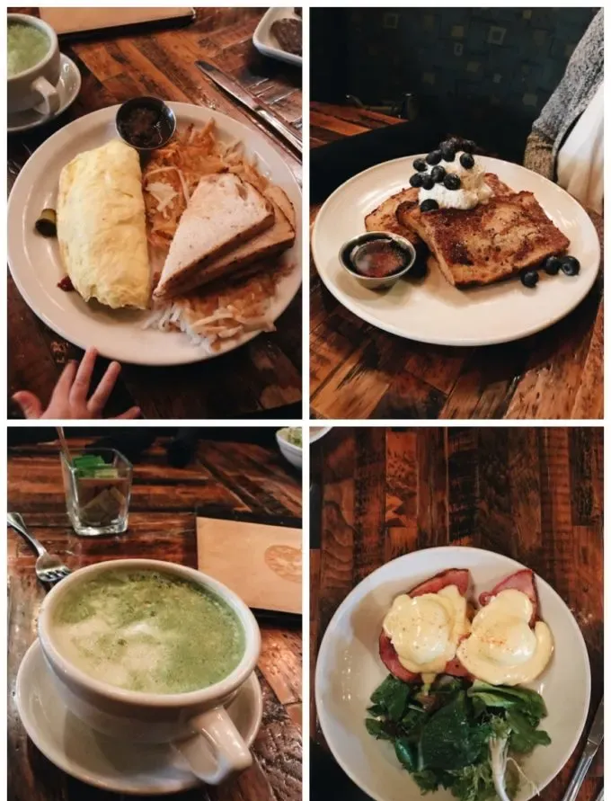 French Meadow Cafe: Omelette of the day French toast eggs benedicts and matcha latte' title='Fun Restaurants in Minneapolis