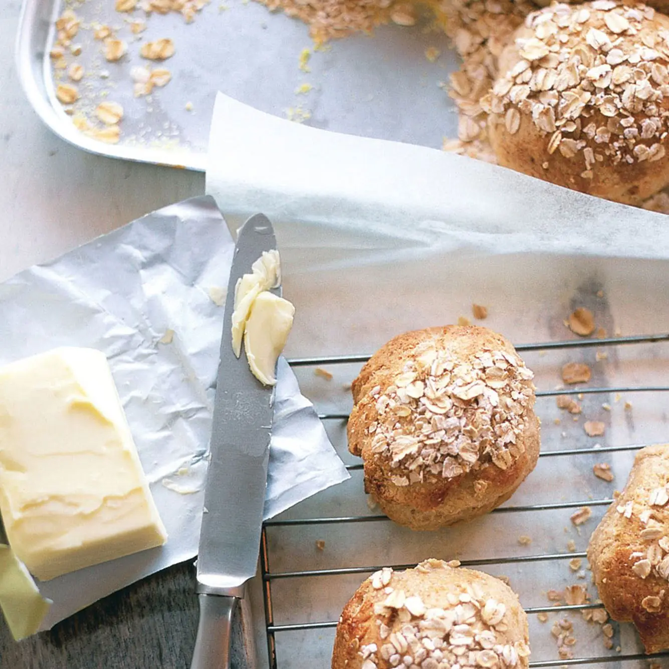 Rolos de jantar de trigo integral