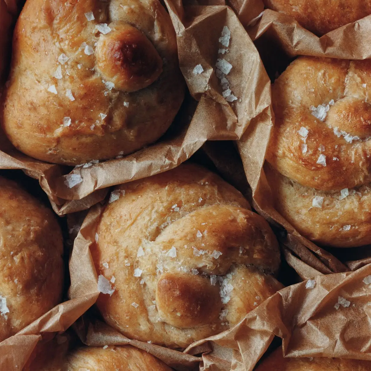 Topknots de trigo rachado