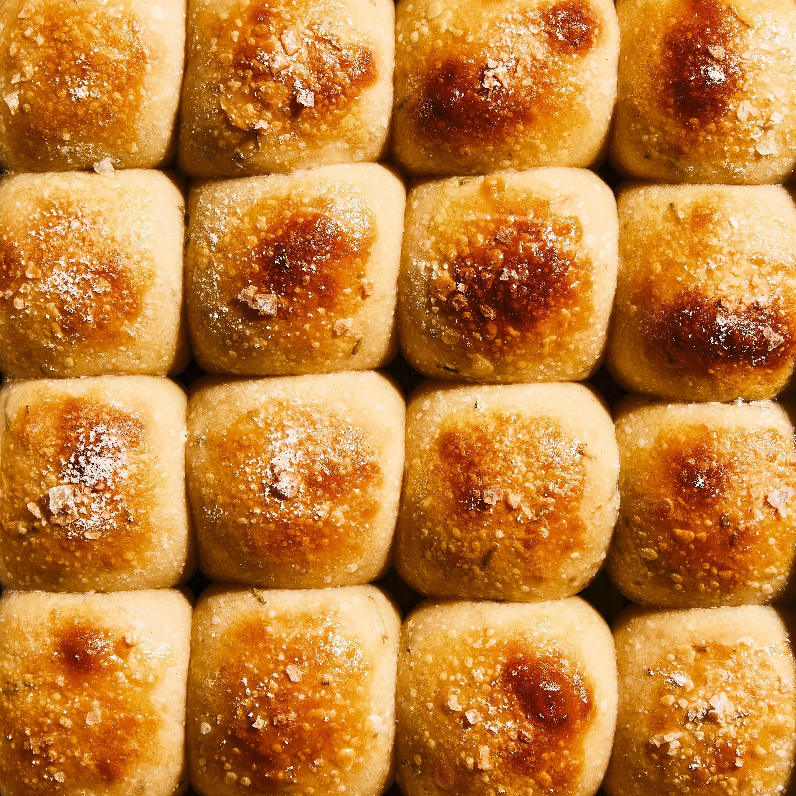 Rolos de jantar de fermento extraosos