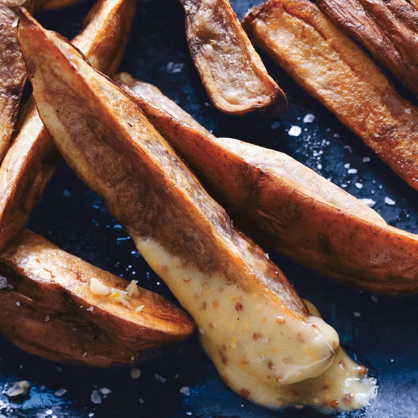 Batatas fritas assadas no forno