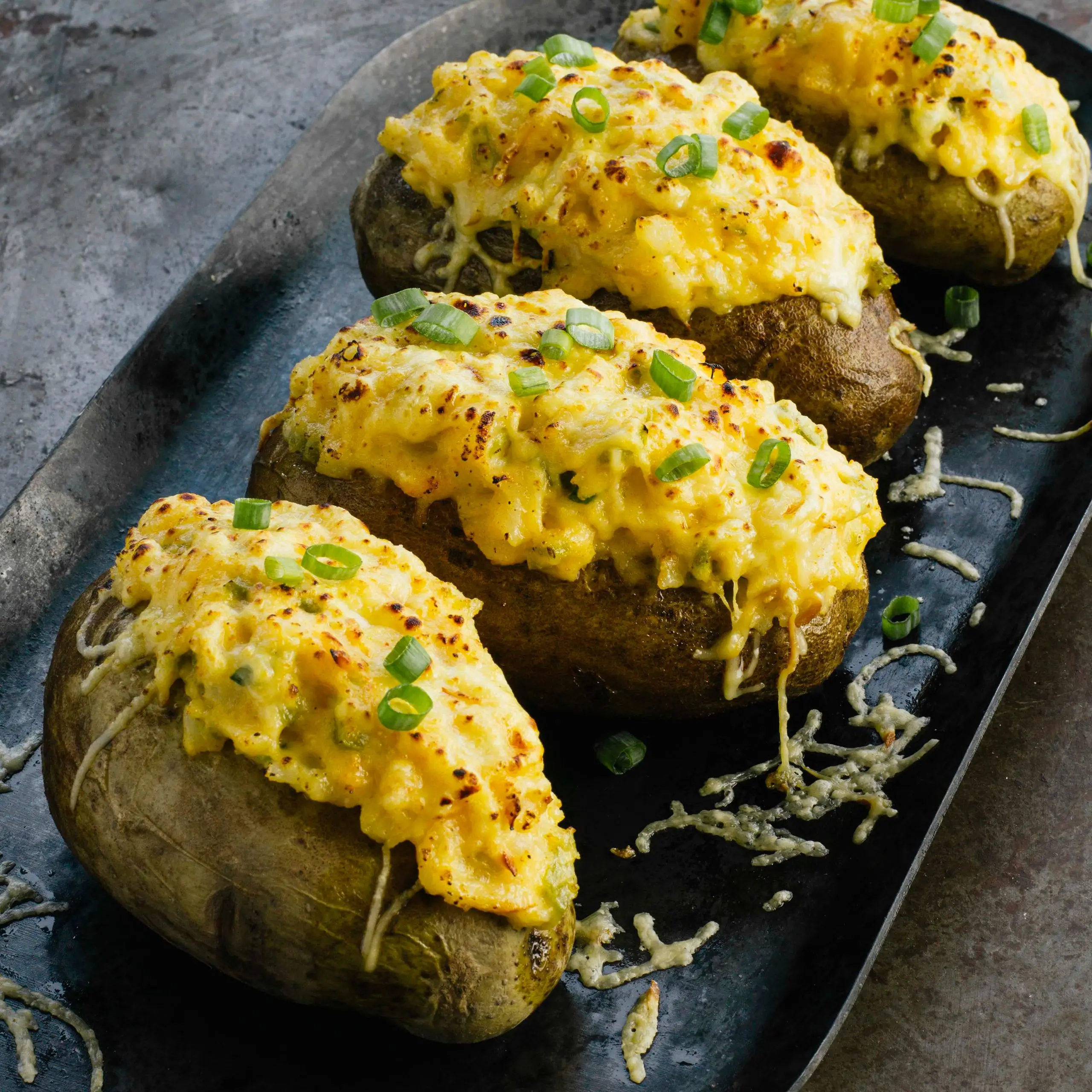 Gouda defumada picante batata duas vezes cozida