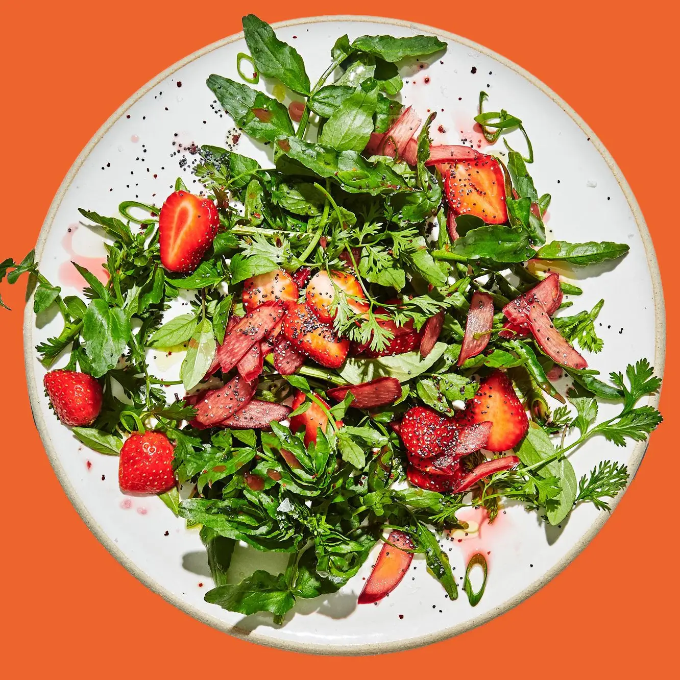 Salada de morango e agrião