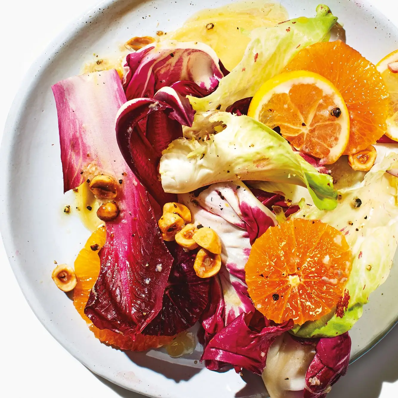 Radicchio e salada cítrica com limão preservado