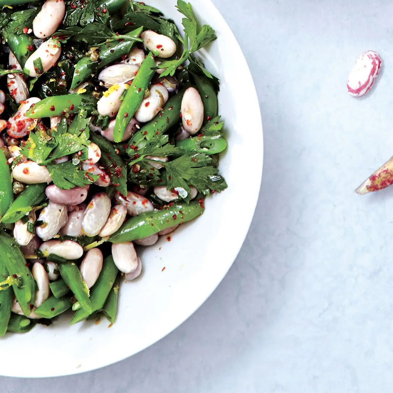 Bohne mit Zitrone und Kräutern