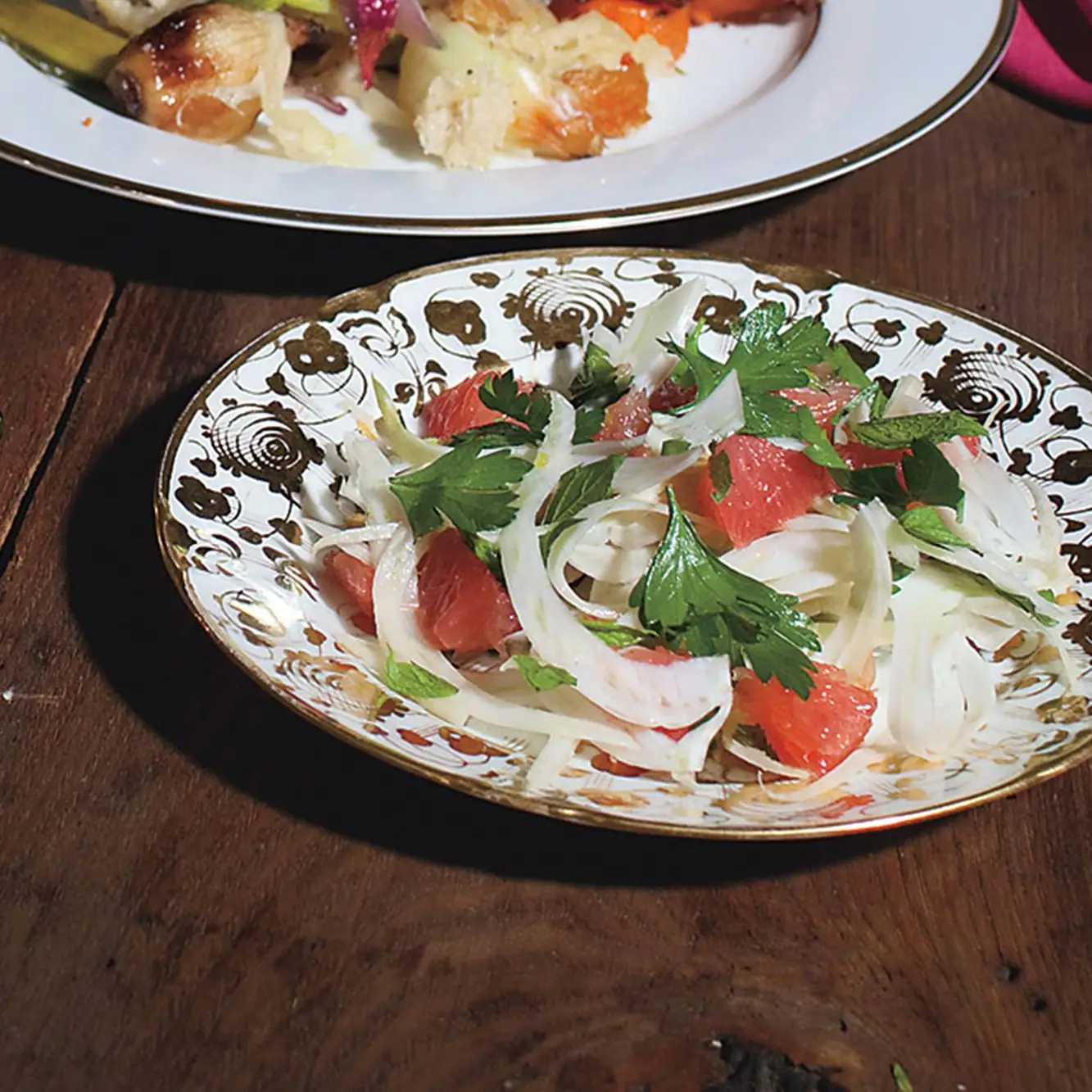 Grassalat, Grapefruit und Fenchel