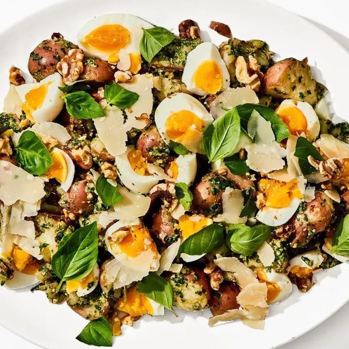 Salada de batata pesto