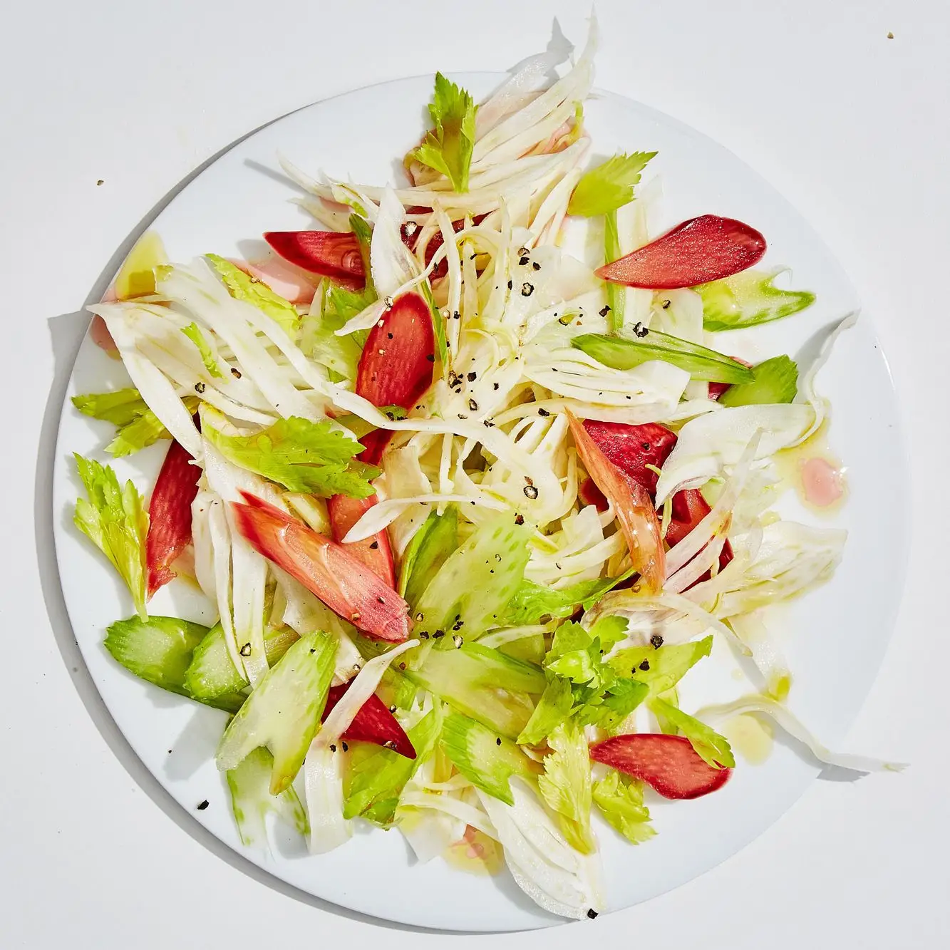 Salada de ruibarbo rapidamente escolhida