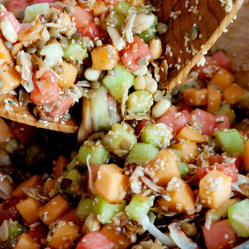 Salada de melão de gim birmanesa