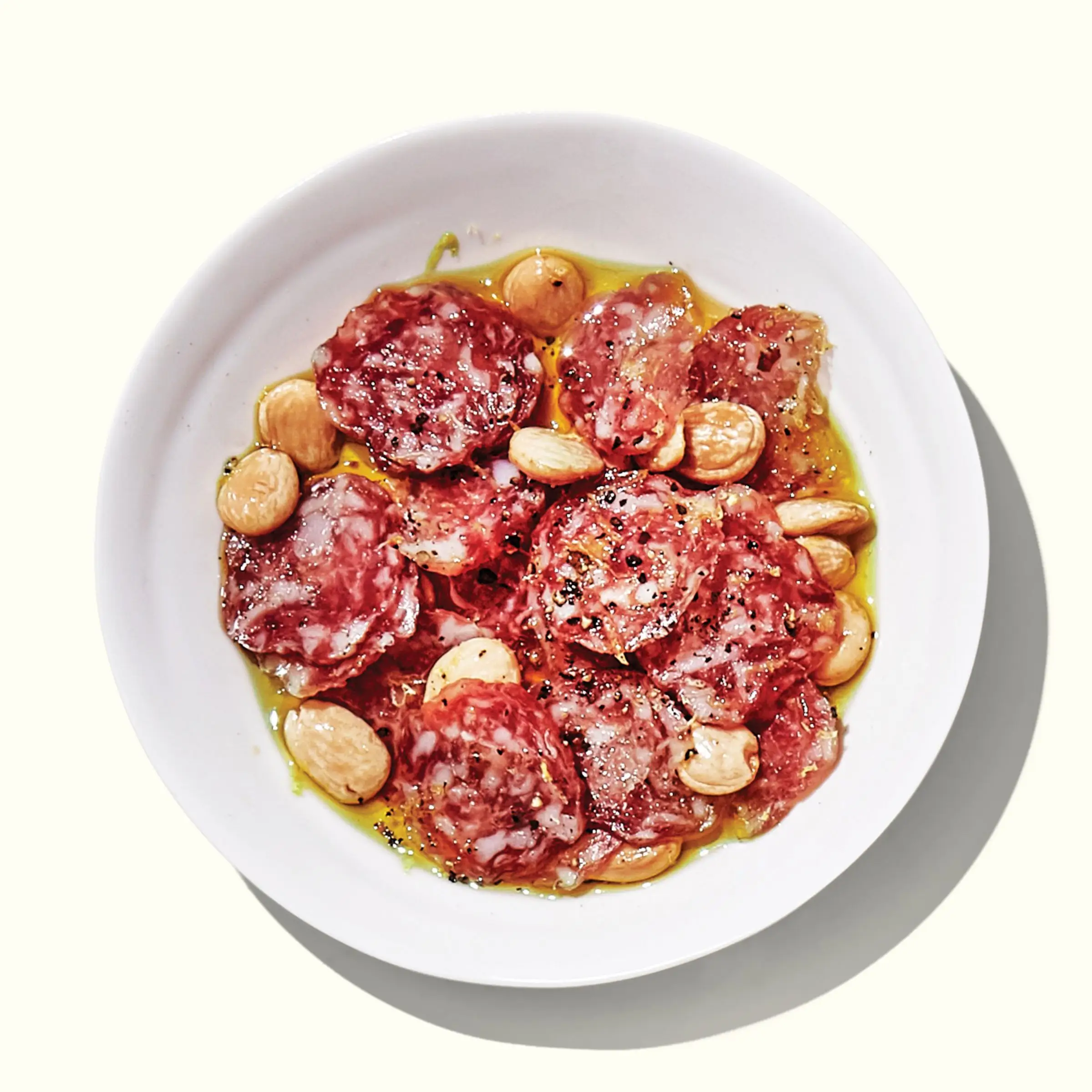 Bites de salami de limão-pepper