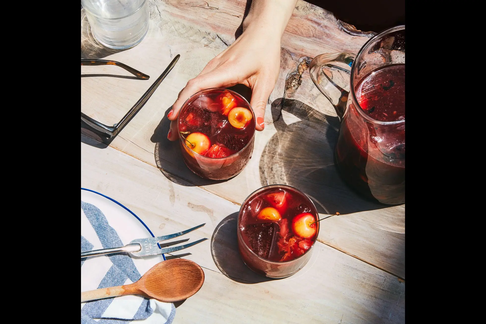 Fruta de pedra grelhada sangria