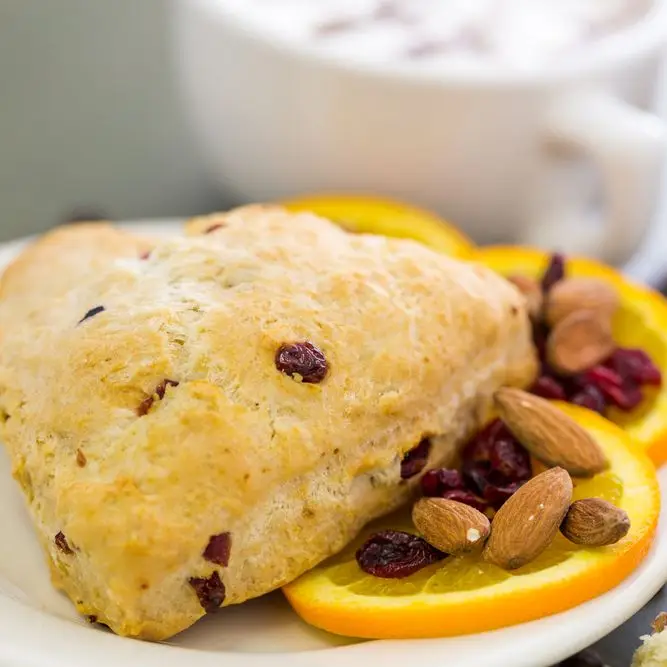 Scones laranos de cranberry