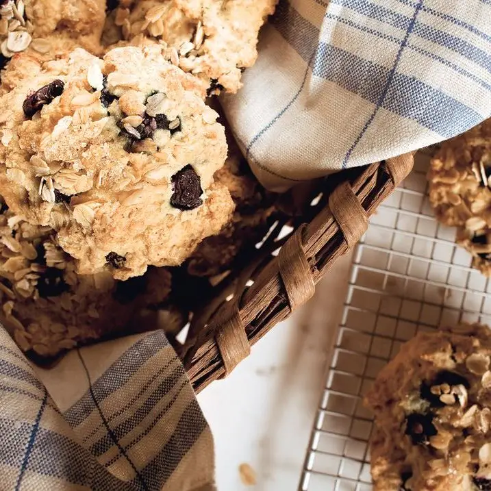 Scones de aveia de mirtilo