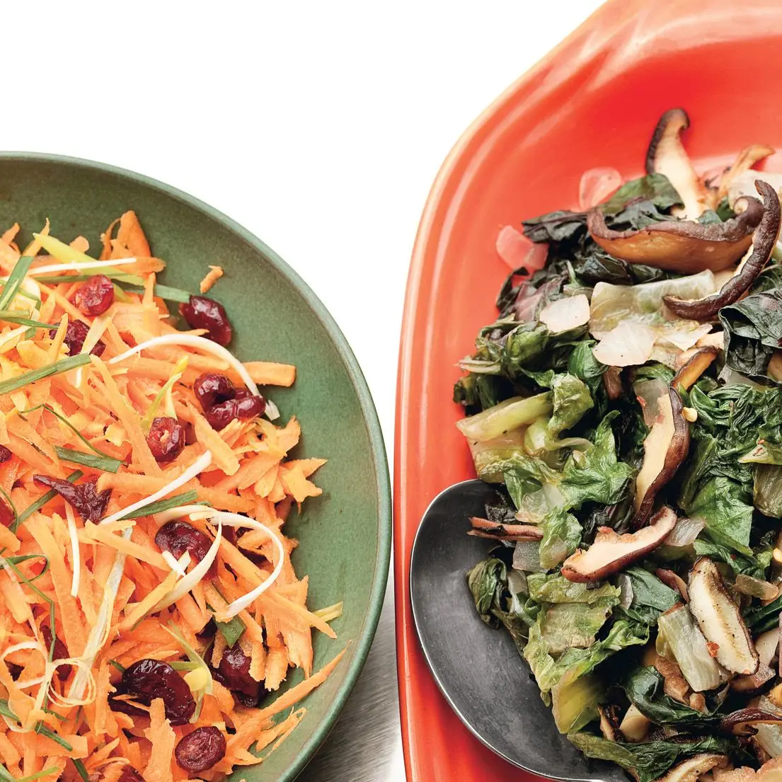 Sauté de verduras de inverno e cogumelos shiitake