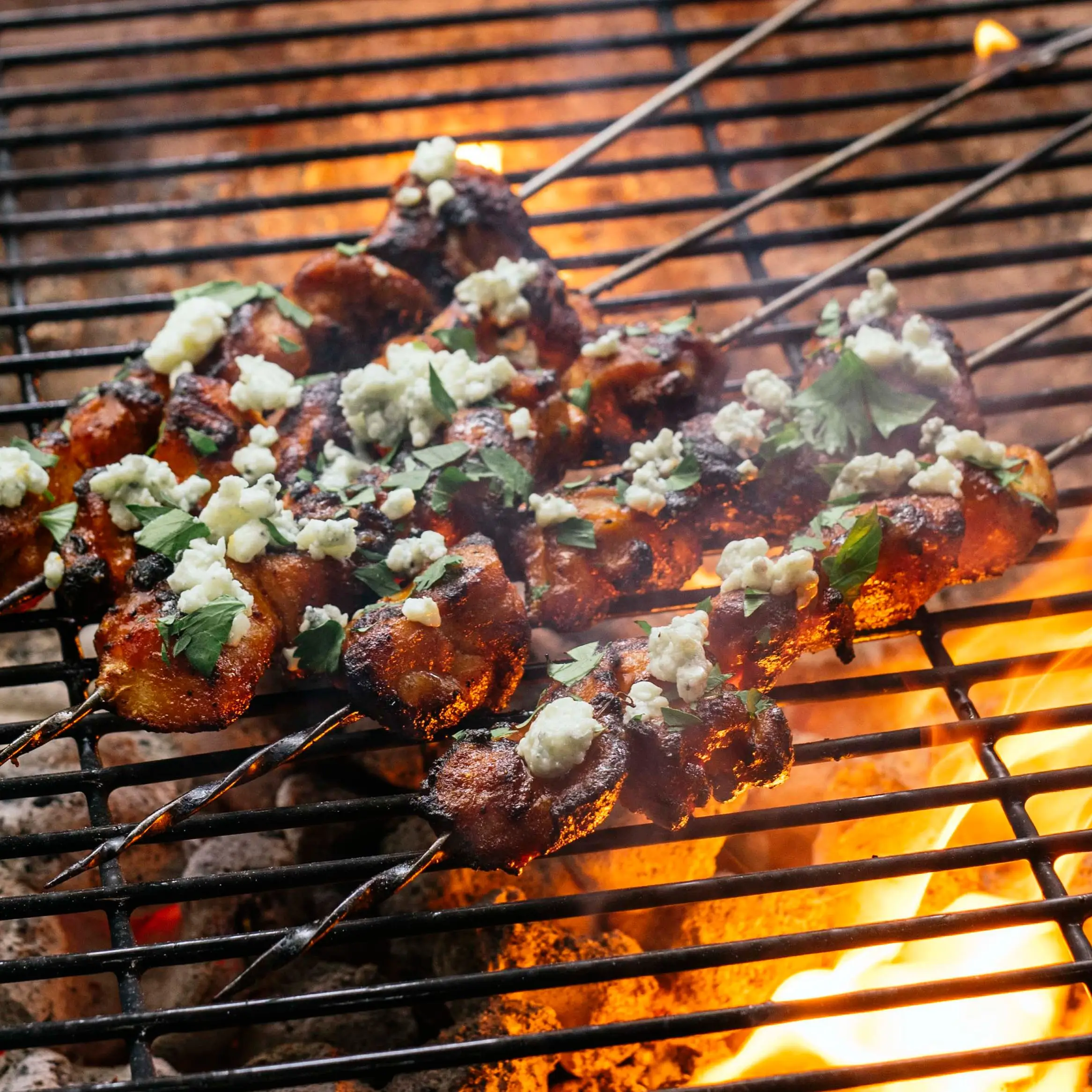 Hühnerspieß mit Honig