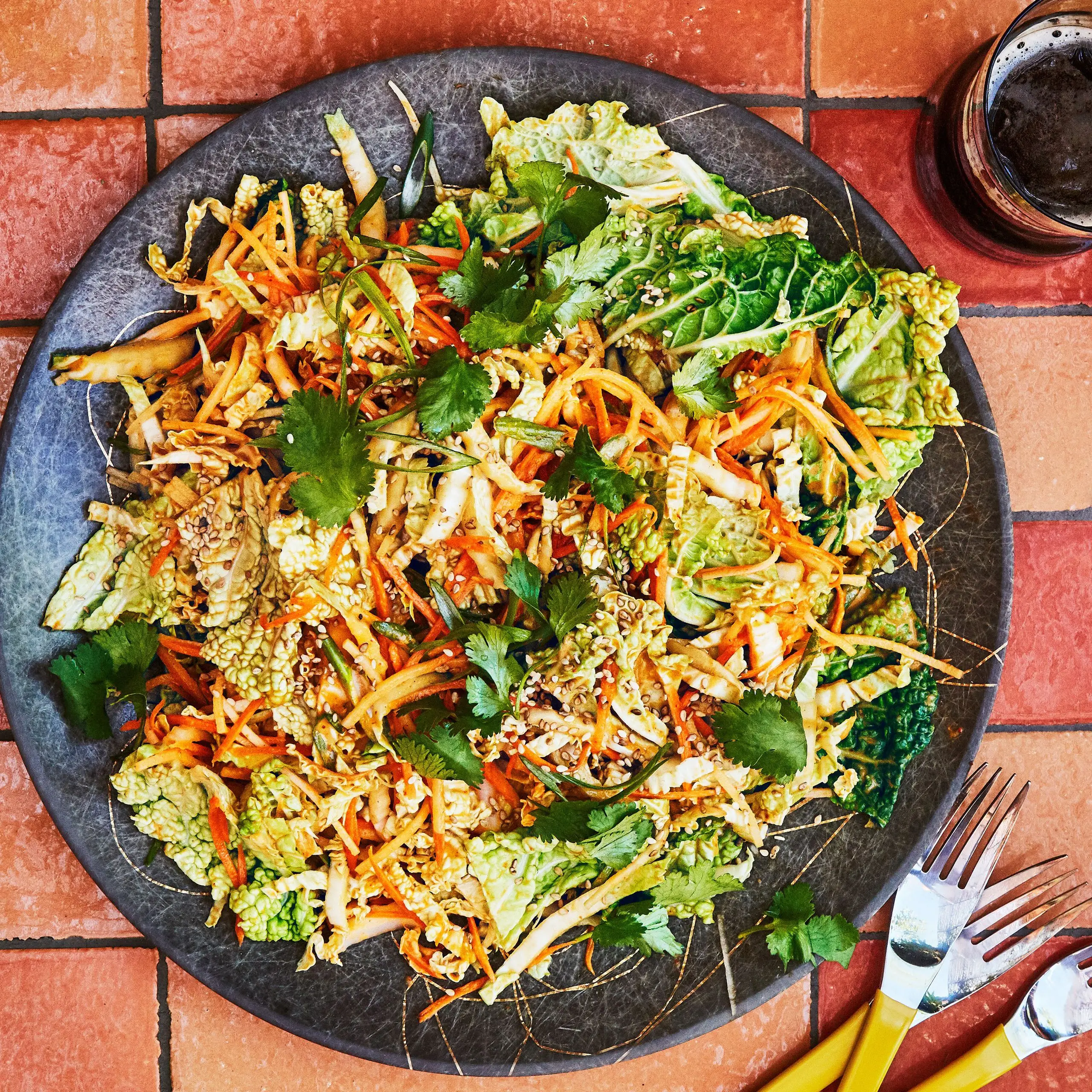 Salada de kimchi picante