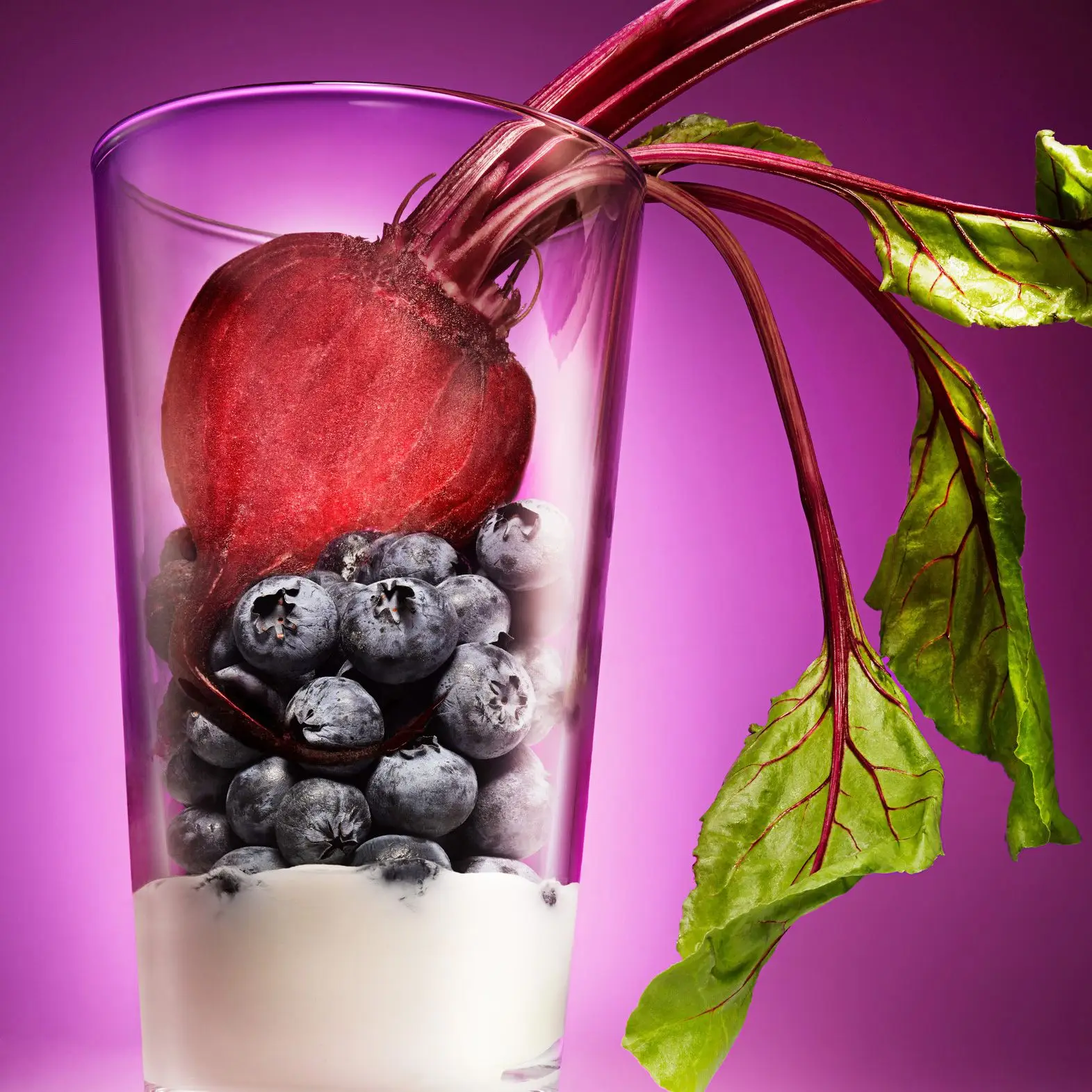 Smoothie de mirtilo com água de coco