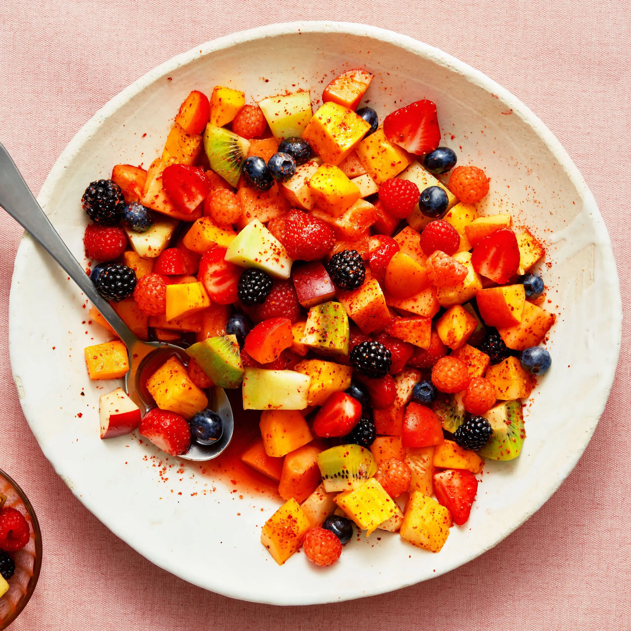 Salada de frutas de mel e bitters