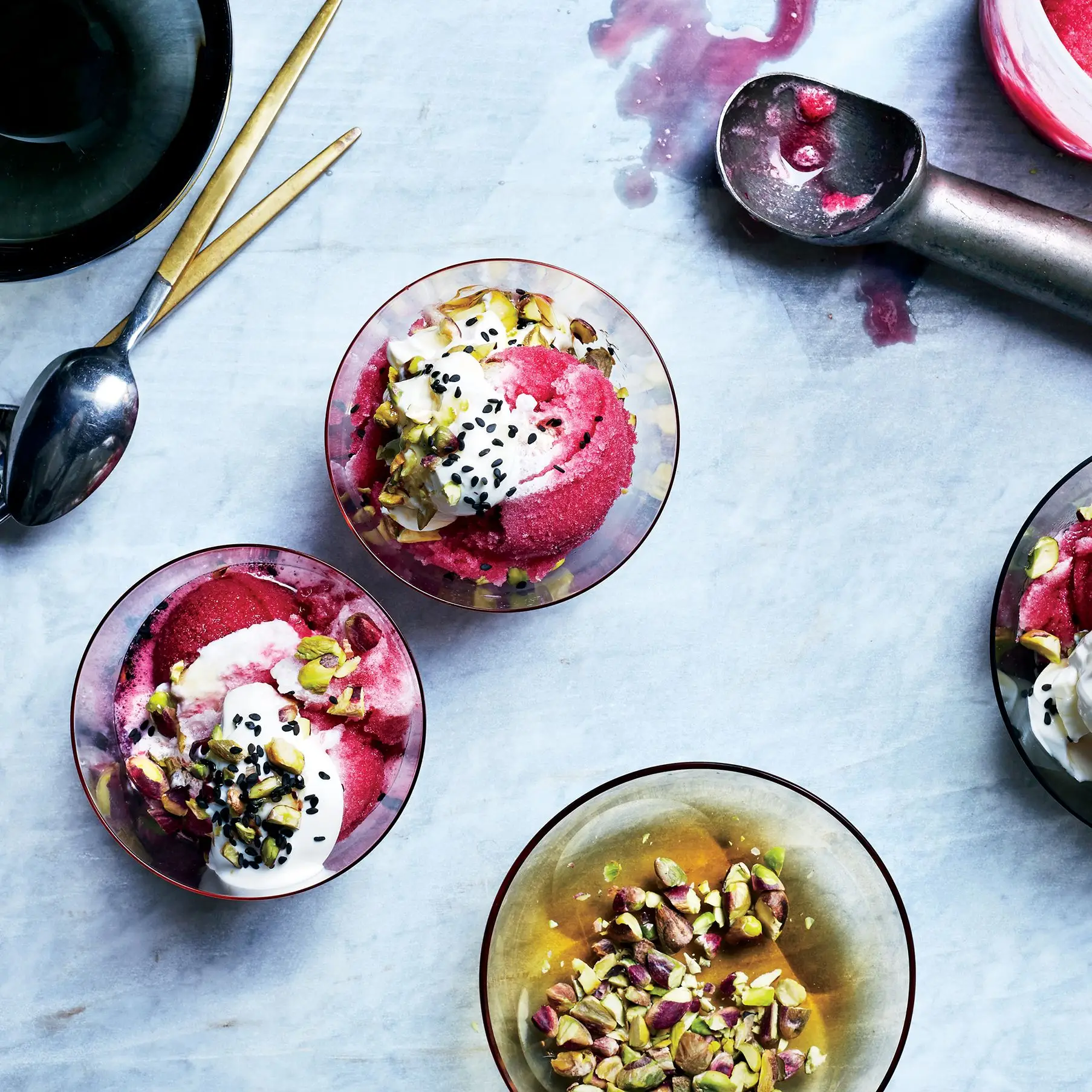 Sorbite perfeito de romã