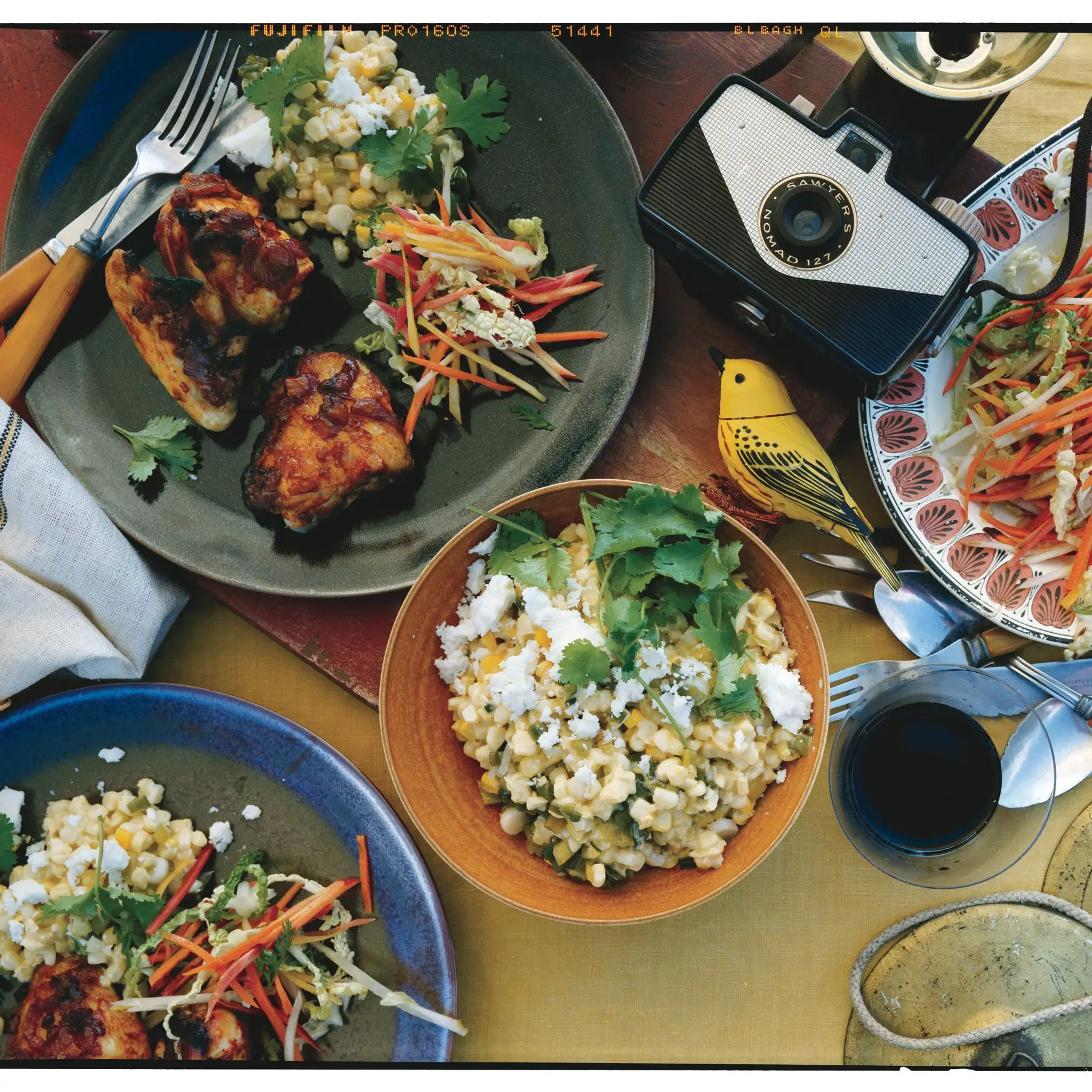 Milho creme de queijo com coentro