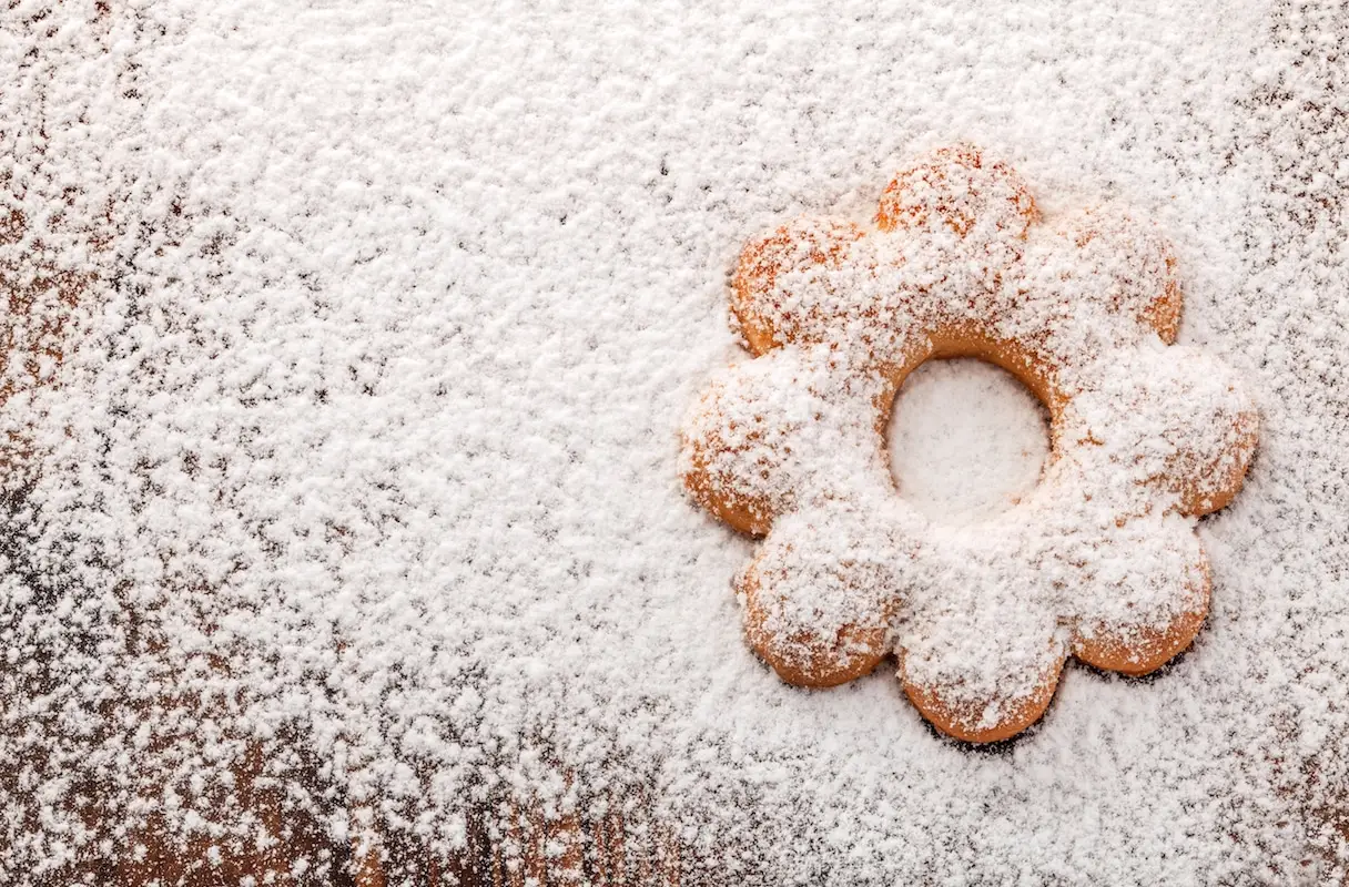 Açúcar em pó: doçura de grão fino