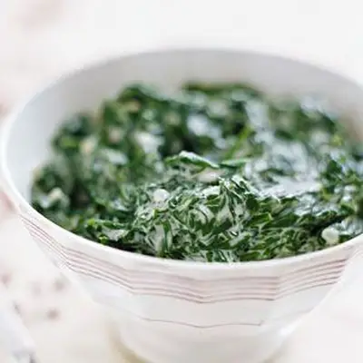 Espinafre com creme