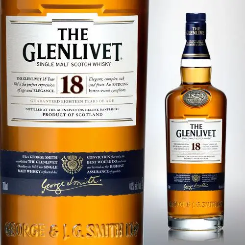 O uísque escocês de malte único Glenlivet