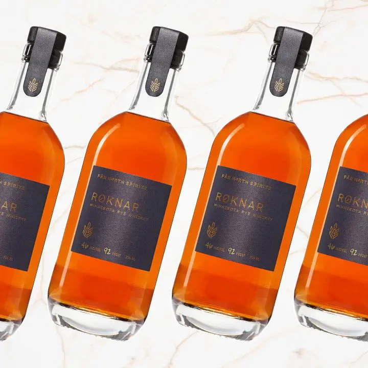Far North Spirits Roknar Minnesota Rye Whiskey bottles